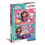 Clementoni Gabby's Doll House Puzzle 2 x 20 Peças Casa da Gabby - CL24802