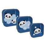 Conjunto de 3 Caixas de Lanche Kids Panda