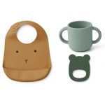 Liewood Conjunto Silicone Carol 3 Peças Coelho Mostarda Multi Mix