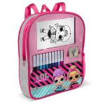 Multiprint Conjunto Mochila para Colorir com Carimbos Lol Surprise