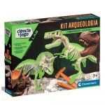 Clementoni Kit Ciência & Jogo - Laboratório de Arqueologia: Tiranossauro Rex + Triceratops - 67329