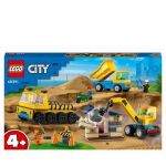 LEGO City Great Vehicles Camiões de Construção e Grua com Bola Destruidora - 60391