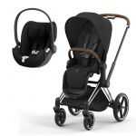 Duo Cybex Priam NG Chrome Brown + Cloud T i-Size Sepia Black