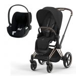 Duo Cybex Priam NG Rose Gold + Cloud T i-Size Plus Sepia Black