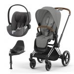 Duo Cybex Priam NG Chrome Brown + Cloud T i-Size Plus + Base T Mirage Grey
