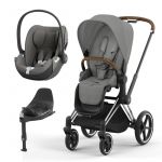 Duo Cybex Priam Chrome Brown + Cloud T i-Size + Base T Mirage Grey
