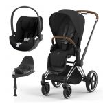 Duo Cybex Priam NG Chrome Brown + Cloud T i-Size + Base T Sepia Black