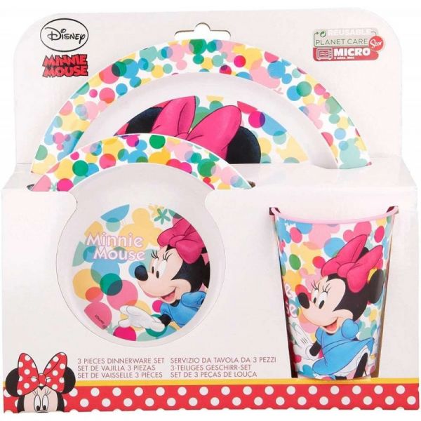 Set de Vajilla Disney Minnie Mouse Polipropileno 