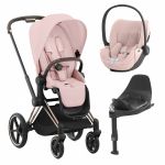 Duo Cybex Priam NG Rosegold + Cloud T Plus + Base T Peach Pink