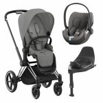 Duo Cybex Priam NG Chrome Black + Cloud T, + Base T Mirage Grey