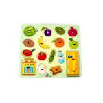 DannyFunny Puzzle de pegas Educativo "Alimentos divertidos", 40×35