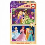 Educa Disney Princesas Puzzle 2 x 50 Peças em Madeira