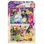 Educa Princesas Disney Puzzle 2 x 48 Peças