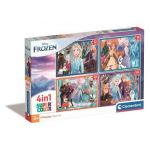 Clementoni Puzzle Super Color 4 em 1 12-16-20-24 Peças Disney Frozen