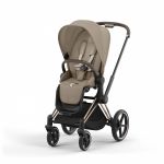 Cybex Priam NG Rosegold com Seat Pack Cozy Beige