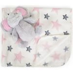Cangaroo Cobertor de Bebé com Brinquedo Elephant Pink