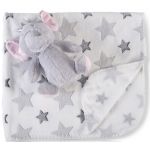 Cangaroo Cobertor de Bebé com Brinquedo Elephant Grey