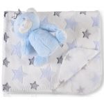 Cangaroo Cobertor de Bebé com Brinquedo Bear Blue
