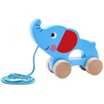 Tooky Toy Brinquedo de Arrasto Elefante em Madeira