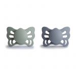 Frigg Butterfly 2 Chupetas Silicone Sage e Great Gray 0-6M