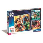 Clementoni Puzzle Quadrado 3X48 peças: DC Comics Liga da Justiça