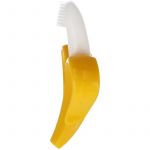 Bam-Bam Teether Escova de Dentes de Silicone com Mordedor 4m+ Banan