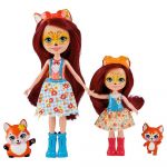 Enchantimals Felicity & Feana Fox Sister Dolls & 2 Animal Figures Colorido