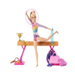 Barbie You Can Be Blonde Gymnast With Playset Rosa