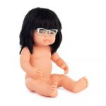 Miniland Asian With 38 cm Glasses Baby Preto