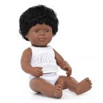 Miniland African -american 38 cm Baby Branco