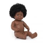 Miniland African -american 38 cm Baby Preto