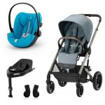 Duo Cybex Balios S Lux + Cloud G i-Size Plus Sky Blue (com adaptadores) + Base G