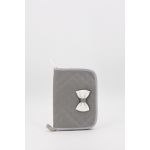 Fiil Baby Porta-Documentos Sintético Acolchoado Laço Cinza 23cm x 17cm