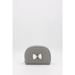 Fiil Baby Necessaire Sintético Acolchoado Laço Cinza 24cm X 17cm X 7cm