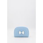 Fiil Baby Necessaire Sintético Acolchoado Laço Azul 24cm X 17cm X 7cm