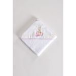 Fill Baby Toalha Bebé Estampada Coelho na Mota Rosa Claro 80cm x 80cm