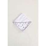 Fiil Baby Fralda Bordada Corações Piquet Cinza 60cm x 60cm