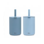 Kiokids Copos com Palhinha Silicone Azul