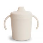 Mushie Copo Silicone com Asas Bege