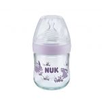 Nuk Nature Sense Biberão Vidro Tetina Silicone S Roxo 120 Ml
