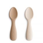 Mushie Conjunto 2 Colheres de Silicone Shift Sand + Natural
