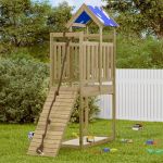 vidaXL Torre de Brincar 110,5x52,5x215 cm Madeira de Pinho Impregnada - 484495039