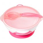Baby Ono Prato com Ventosa e Colher Rosa