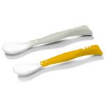 Baby Ono Colheres Flexíveis 2un. Cinza-amarelo