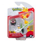 Jazwares Figuras Pokémon Fennekin, Lechonk, Sirfetch'd