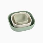 Béaba Conjunto de 3 Tigelas Silicone Verde Algodão