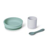 Saro Conjunto Refeição Prato + Colher + Copo Nordic Menta