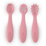 Petite&Mars Conjunto de Colheres de Silicone 3 Peças Take&match Dusty Rose