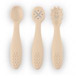 Petite&Mars Conjunto de Colheres de Silicone 3 Peças Take&match Desert Sand