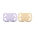 Philips Avent 2 Chupetas Tetina Simétrica Silicone Ultra Start Lilás/amarelo 0-2M